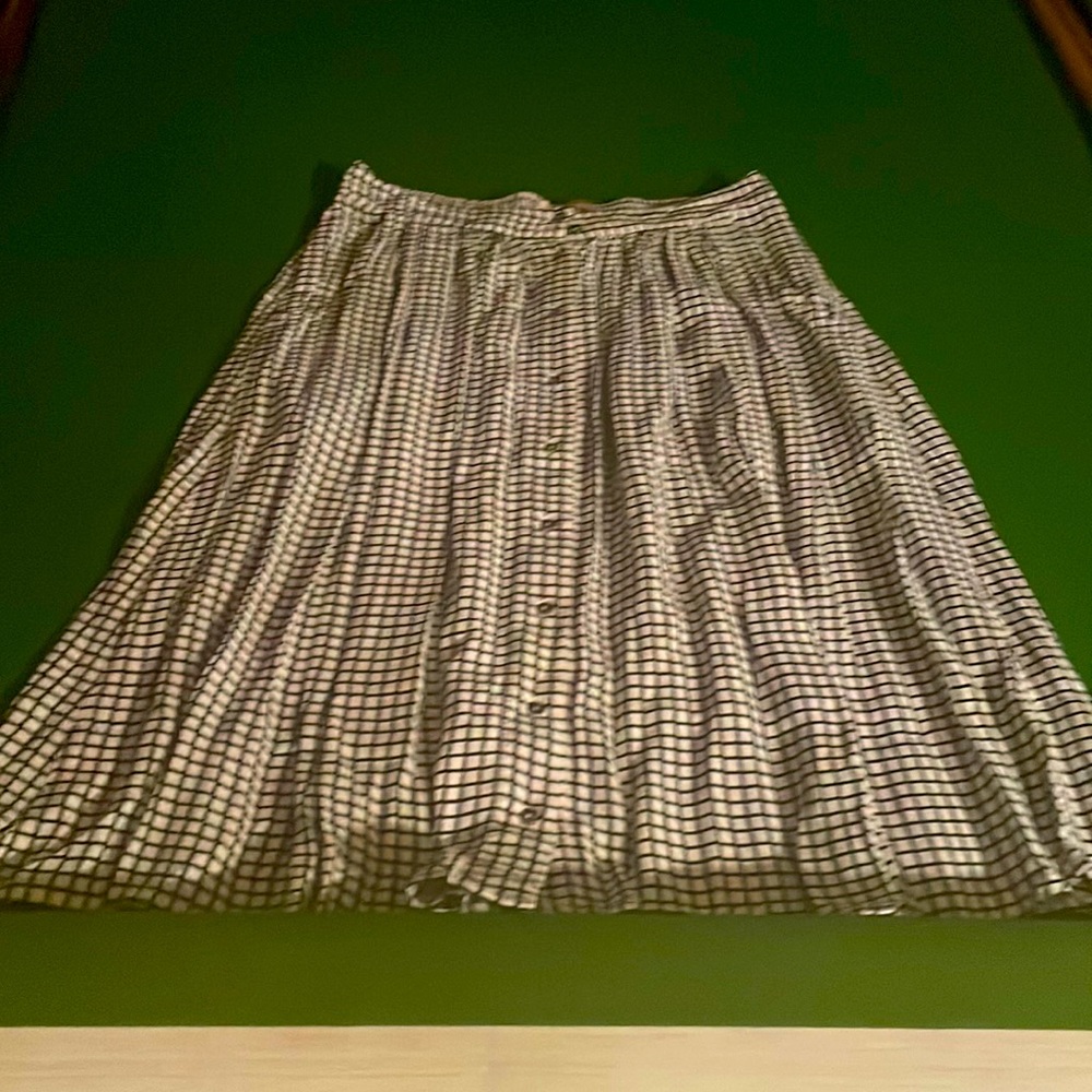 Black and white checkered skirt
